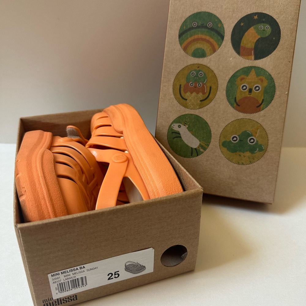 Mini Melissa Orange Sandals Vibrant and Stylish